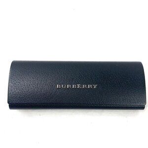 Burberry Sunglasses Case - Slimline Hinged Hard Sided, Black Leather